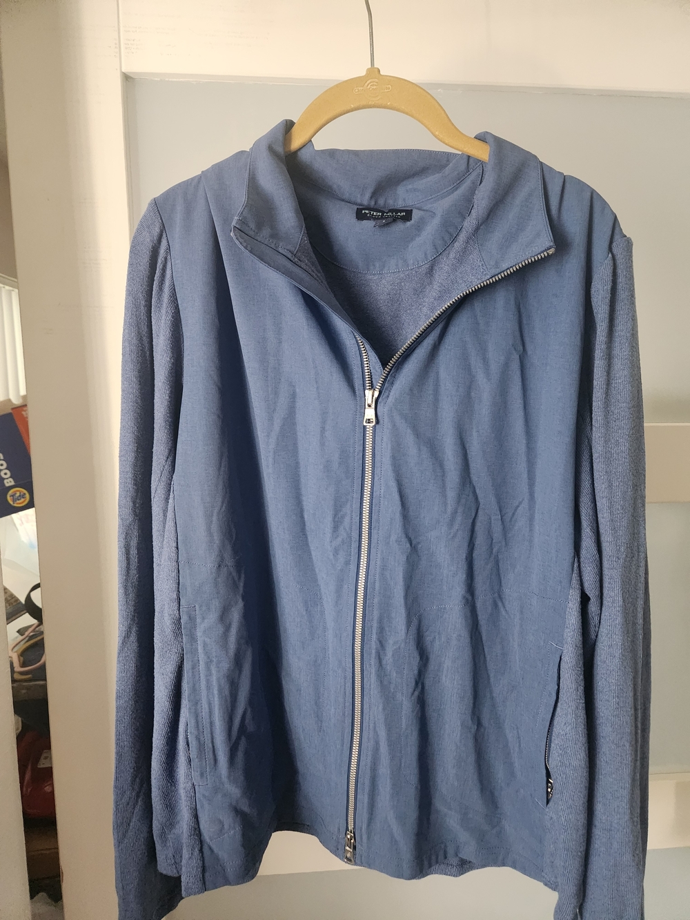 Peter Millar Men's Full-Zip Sweater Jacket - Slate Blue